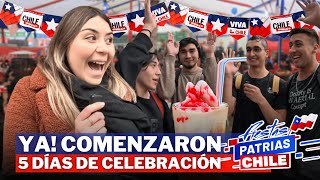 COMENZARON las FIESTAS PATRIAS🎊EN CHILE 5 dias SIN PARAR Vuelven las FONDAS 🇨🇱🤯🙈chile 2023 [upl. by Felisha293]