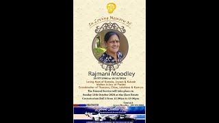 Funeral Service for Rajmani Moodley [upl. by Ney]