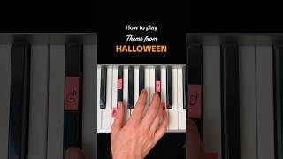 Theme from HALLOWEEN piano tutorial 🎃 halloween michaelmyers piano [upl. by Og]