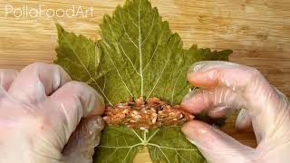 Meat Stuffed Grape Leaves  Sarma  Dolma  Warak Enab  Vine Leaf Dolma Recipe Долма Толма [upl. by Lodhia]