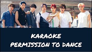 KARAOKE BTS  permission to dance  romanized [upl. by Bergin]