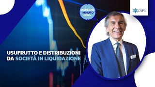 Roberto Cravero  Usufrutto e distribuzioni da società in liquidazione [upl. by Guthry]