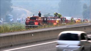 Premier gros départ de feu dans les PyrénéesOrientales [upl. by Esialb]