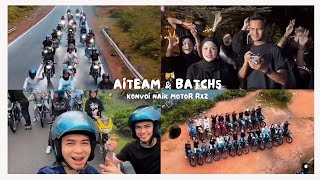 MERIAH BETUL AITEAM amp BATCH5 KONVOI NAIK MOTOR RXZ 🏍️✨ [upl. by Mead]