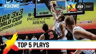 Top 5 Plays  Day 1  FIBA 3x3 World Cup 2018  3x3 Basketball [upl. by Iderf]