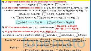 Propiedades de la esperanza matemática [upl. by Llorre]