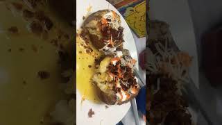 Loaded Baked Potato’s With Roasted Garlic Butter Sauce😌 [upl. by Anibor]