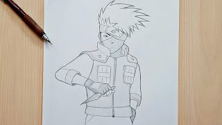 How to draw Kakashi  Kakashi full body step by step  tutorial [upl. by Nivrag]