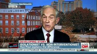 Ron Paul Explains Isolationist vs NonInterventionist [upl. by Poree]