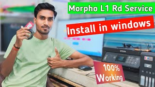 Morpho L1 Rd service installation in windows 10  11 New Video 2024 [upl. by Aracahs78]