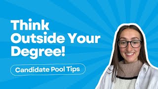 Applying for roles outwith your degree with Elise  Candidate Pool Tips [upl. by Guria]