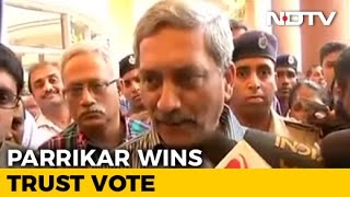 Chief Minister Manohar Parrikar Wins Goa Trust Vote [upl. by Prevot206]