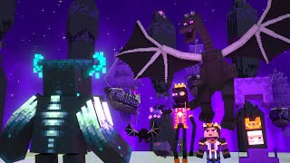 Warden vs Ender Dragon and Army of the End Kingdoms Minecraft Animation Movie [upl. by Varden652]