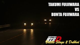 Takumi Fujiwara vs Bunta Fujiwara Initial D Battle Stage 2 Dub [upl. by Lerret365]