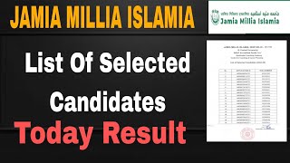 Jamia Millia Islamia Entrance Result 202425  jamia Cuet bed entrance result 2024 [upl. by Elwaine]