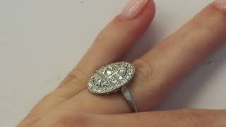 Circa 1920s Platinum Old European Brilliant Diamond Ring [upl. by Asilla]