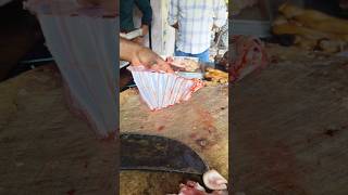 CHOPS CUTTING SKILLS KIRAN MEAT CUTTING karimnagar food meatcuttingmachine meatcutter [upl. by Irahk]