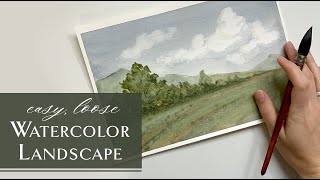 Landscape Watercolor Tutorial for Beginners [upl. by Yenaiv719]