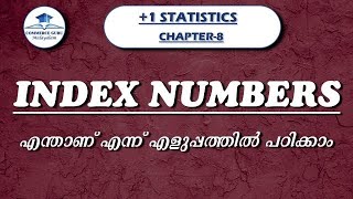 Plus One Statistics Chapter 8INDEX NUMBERSCommerce guru malayalam [upl. by Adila]