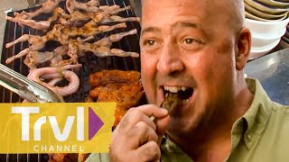 A Buggy Buffet in Cambodia  Bizarre Foods with Andrew Zimmern  Travel Channel [upl. by Letsou]