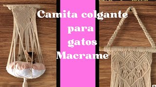 Cama colgante para gatitos macramé Tutorial [upl. by Alton887]