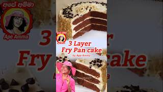 ෆ්‍රයි පෑන් එකේ තට්ටු 3 නේ චොකලට් කේක් Fry pan chocolate cake by Apé Amma [upl. by Meagan448]