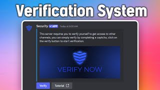 How to setup verification system on discord  security bot   captcha verification  2 MINUTES [upl. by Tabbatha]