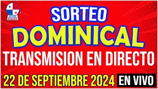 🔰🔰 EN VIVO LOTERIA SORTEO DOMINICAL 22 de SEPTIEMBRE de 2024  Lotería Nacional de Panamá [upl. by Sirtimid]