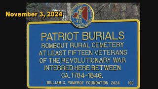 Fishkill Rombout Cemetery Dedication 11 3 24 [upl. by Nodnalb771]