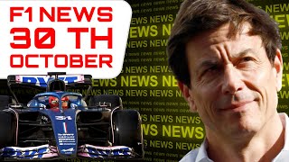 F1 News 30th October Cost Cap Breaches and Totos Dejavu [upl. by Annirac]