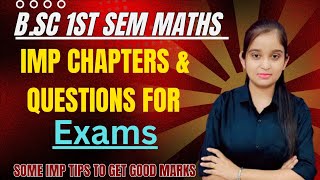 BSc 1st sem maths  Important questions series Imp chapters for exam By Jyoti Chaudhary ✍️✍️ [upl. by Cobb518]