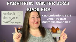 FabFitFun Spoilers Winter 2023  Customizations 5 amp 6  Cust 1 amp 2 Sneak Peak  Spoiler [upl. by Esenaj226]