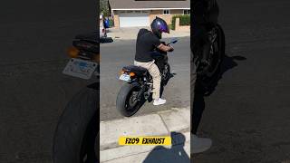 Fz09 exhaust sound with m4 exhaust MT09 fz09 mt09 exhaust [upl. by Ardnuasal822]