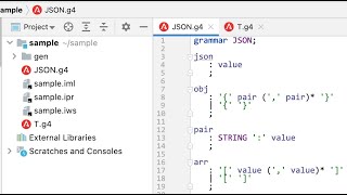 ANTLR4 Intellij Plugin  Grammar Editing  Refactoring [upl. by Glynn]