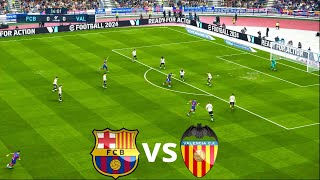 Barcelona vs Valencia  PES Gameplay  مباراة برشلونة و فالنسيا  المباراة كاملة  تعليق عربي [upl. by Conrado]