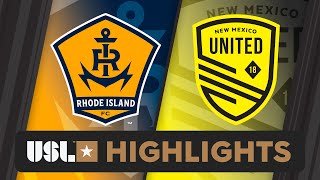 3162024  Rhode Island vs New Mexico United  Game Highlights [upl. by Randene]