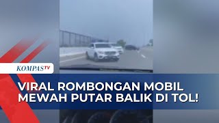 Ini Video Rombongan Mobil Mewah Putar Arah di Tol Desari [upl. by Anaira]