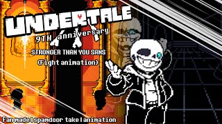 Undertale 9th Anniv Stronger Than You Sans Fight Animation [upl. by Hindorff]