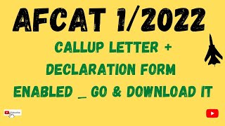 Afsb 2022 CallUp letter Enabled Go and Download it fastThree files Were downloadedafcatafsbssb [upl. by Suivatna]