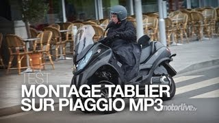 TEST Equipement  Montage tablier sur Piaggio MP3 [upl. by Alesig446]