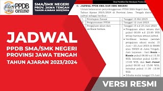 JADWAL PPDB SMASMK NEGERI PROVINSI JAWA TENGAH TAHUN AJARAN 20232024 [upl. by Saimerej]