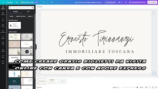 Come creare gratis biglietti da visita online con Canva e Adobe Express [upl. by Nive117]