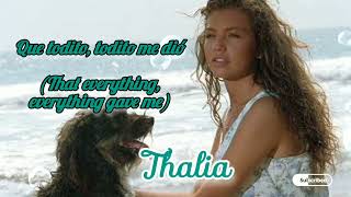 Thalia  Marimar Lyrics classic 90s with English Translation Lyrics [upl. by Janelle768]