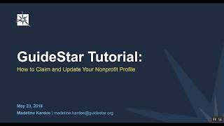 Tutorial How to Claim Your Nonprofit Profile [upl. by Essiralc]