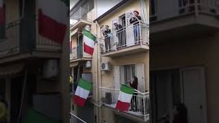 Coronavirus quarantined Italians sing from balconies to lift spirits [upl. by Forlini321]