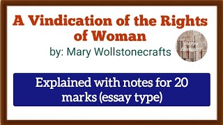 A Vindication of the Rights of Woman By Mary Wollstonecrafts  Literary Criticism and Theory Meg 5 [upl. by Llenyl633]