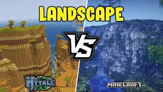 Hytale vs Minecraft Landscape Generation Comparison 🏞️ [upl. by Cindee]