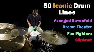 50 Iconic Drum Lines [upl. by Nancey]