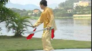 形意連環雙刀李宏Xing Yi Linking Double Broadswords [upl. by Sihtnyc]