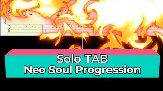 Neo Soul Progression Solo TAB Roy ZIv SlowBacking Track [upl. by Cogen]